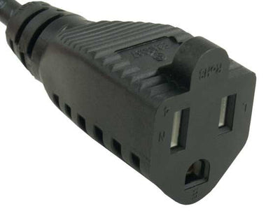 6 foot Outlet Saver Power Extension Cord 18 AWG (NEMA 5-15R to NEMA 5-15P) 10 AMP