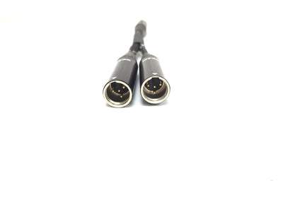 Mini XLR 4 Pin Female to Two Male Mini XLR 4 Pin Y-Cable - Plenum Rated