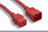 6 Foot Heavy Duty 12 AWG Power Cord (C19 to C20) 20 AMP - Red