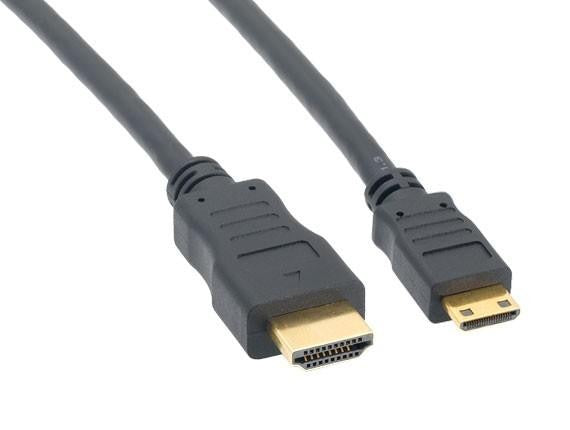 10ft HDMI High Speed to Mini HDMI Male with Ethernet for Camera and Tablets
