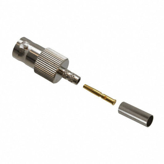 BNC Straight Crimp Jack for Belden 1855A, Mini RG59, 75 Ohm