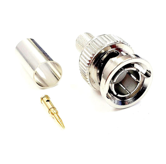 BNC Crimp Connector for Belden 1694A - 6 GHz - 75 Ohm