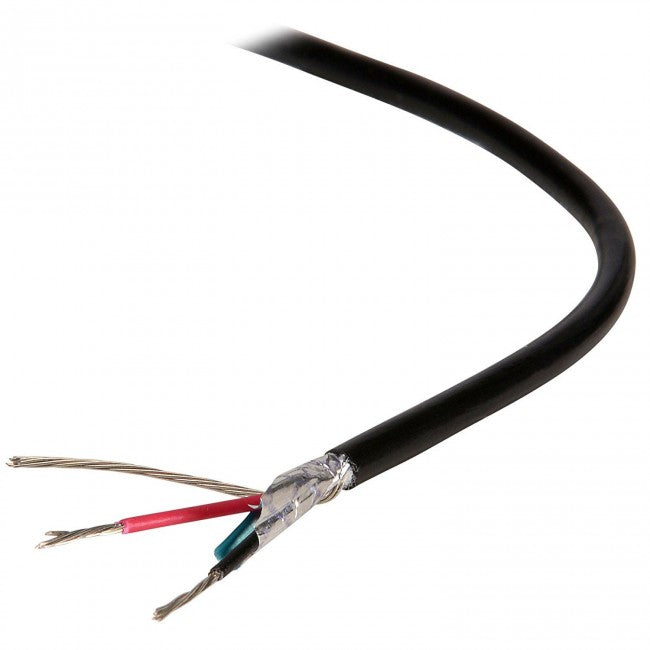 Belden 9451 22 AWG 2C Mic Line Instrument Cable Beldfoil Shield 1000ft Box - Black
