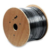 Cat6 Solid Direct Burial Outdoor Cable - Black - 1000 Foot Spool - Shielded