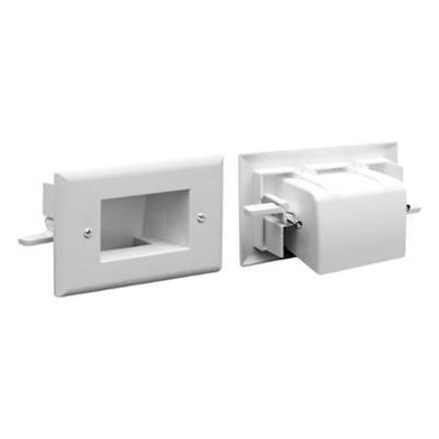 DataComm 45-0008-WH 2-Gang Easy Mount Recessed Low Voltage Plate White