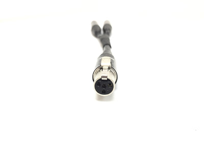 Mini XLR 4 Pin Female to Two Male Mini XLR 4 Pin Y-Cable - Plenum Rated