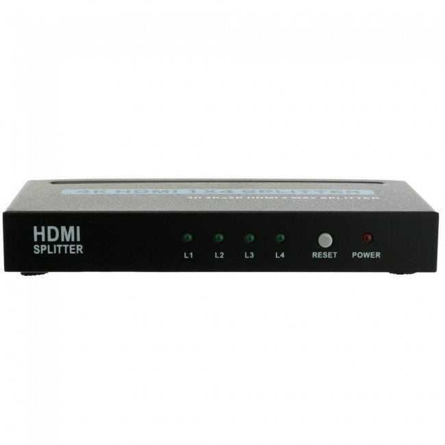 HDMI 1x4 Splitter Amplified, 1 HDMI Female Input x 4 HDMI Female Output