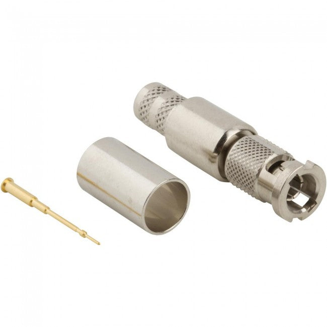 HD BNC or Micro BNC Plug Straight, 75 Ohm, Crimp 1694A - Amphenol RF 034-1017-300