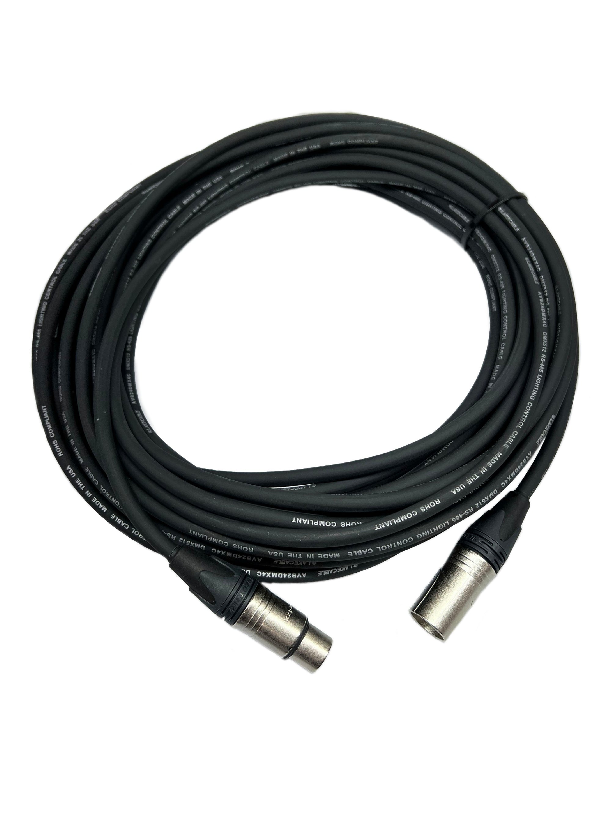 5-Pin XLR DMX AES/EBU Digital Audio/Data Mic Cables with Neutrik