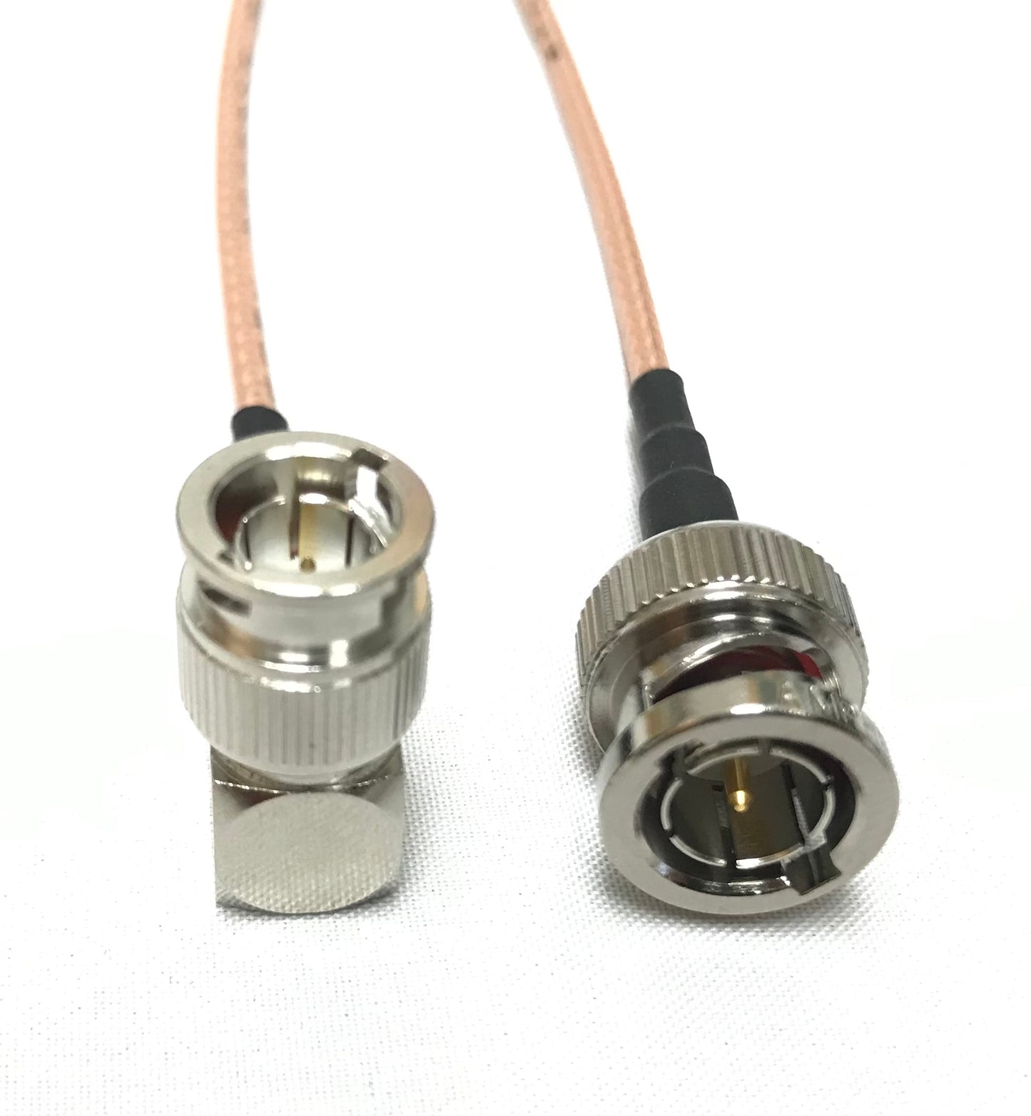 Mini BNC Right Angle Male to BNC Straight Male HD SDI RG179 75 Ohm