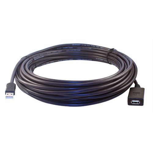 Active USB Cable, Type A Male to Female, Plenum 75ft