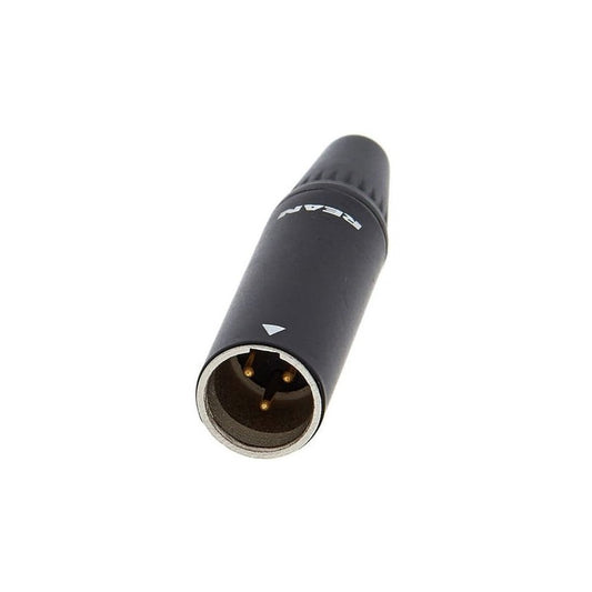 Rean RT3MC-B Mini XLR 3 Pin Male Connector Black