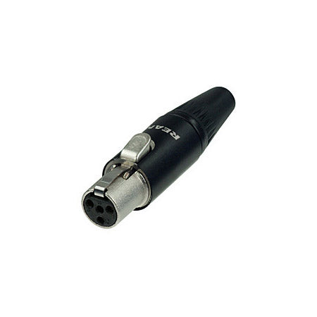 Mini XLR 4 PIN Female - Black - Rean RT4FC-B