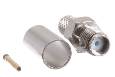 SMA Female RG58 Crimp Connector 3pc - RF Industries RSA-3050-C – Custom ...