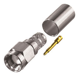 SMA Male Crimp Plug 3 Piece RG8X (LMR240) - RFI-RSA-3000-X