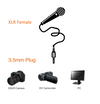 Unbalanced XLR Female to 3.5mm TRS Audio Cables with Neutrik Connectors All Lengths Available