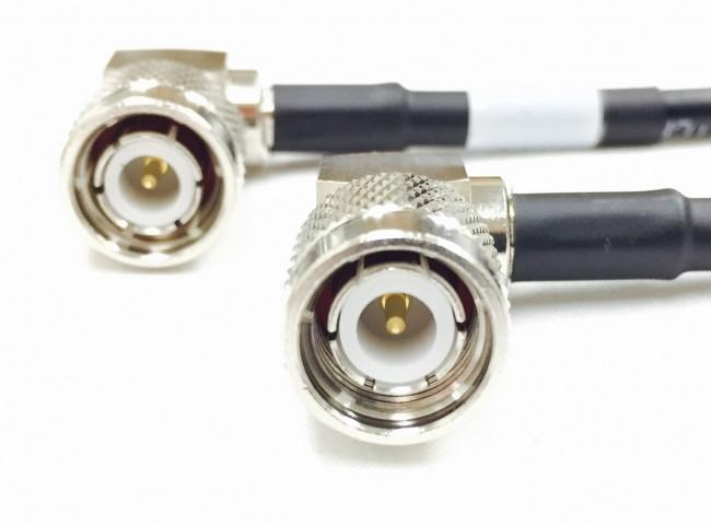 TNC Right Angle Male to Right Angle Male Times Microwave LMR-240 Ultraflex Cables