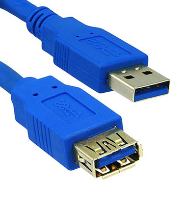 USB 3.0 Extension Cable, Blue, Type A Male / Type A Female, 10 foot