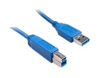 USB 3.0 Printer / Device Cable, Blue, Type A Male to Type B Male, 6 foot