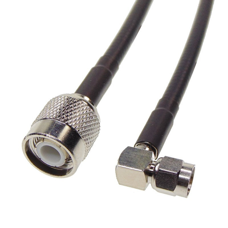 TNC Male to SMA Male Right Angle Times Microwave LMR-400 Cable 50 Ohm