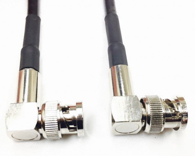 3ft HD-SDI RG59 BNC Right Angle to BNC Right Angle 3GHZ Canare L-4CFB Cable