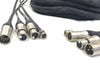 BNC HD-SDI, 2 XLR 3 Pin and DMX 5 Pin XLR Snake Cable - 80 Foot