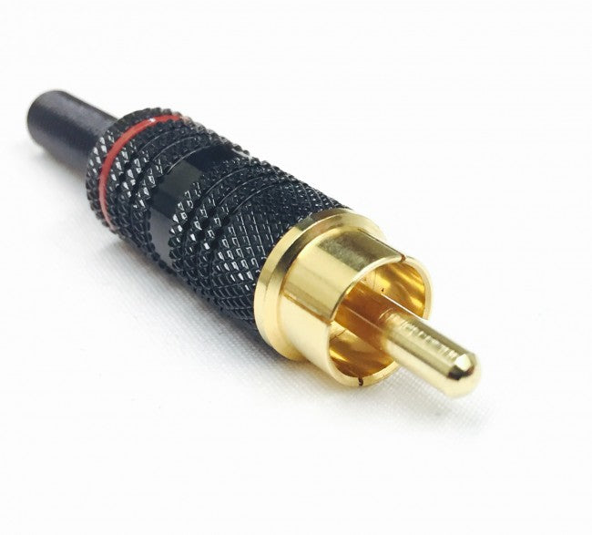 ATEKT Male RCA Solder Less Connectors (Pack of 2) RCA Connector