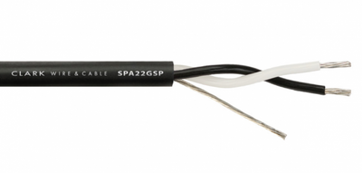 1000ft - SPA22GSP 22AWG Plenum CMP Single Pair Black Audio Cable