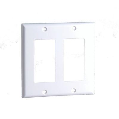 White Decorator Style Cover Plates - 1 Gang, 2 Gang, 3 Gang